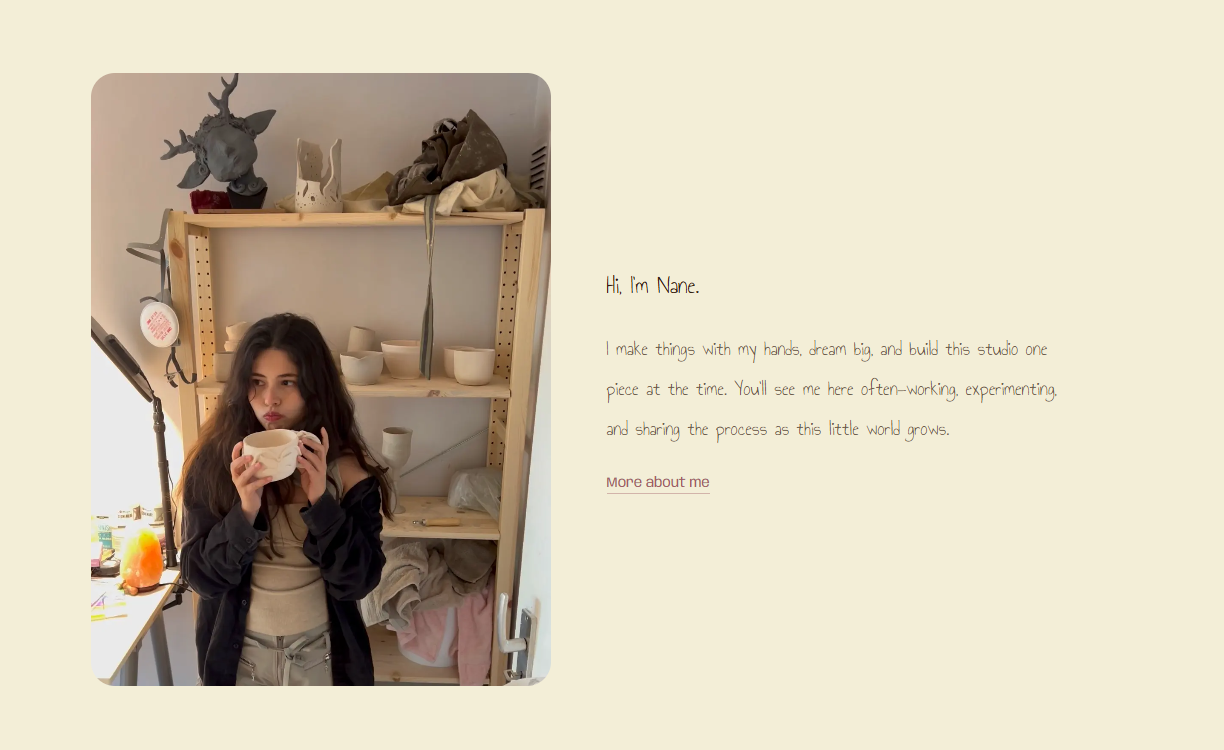 Nane’s Studio hi page